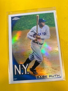 RS7612 2010 Topps Chrome Wrapper Redemption Refractors #222 Babe Ruth