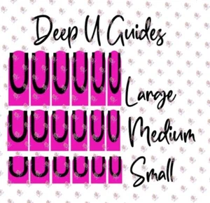 Deep U Frenchie Nail Stencil Guides - Picture 1 of 4