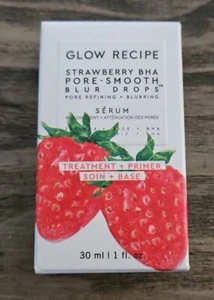 Glow Recipe STRAWBERRY BHA PORE-SMOOTH BLUR DROPS- 30ml / 1 oz - NIB