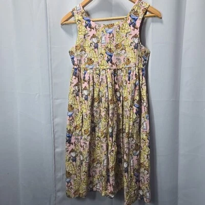 Disney Beauty and the Beast Girls 14/16 Pullover Dress Babydoll Style Linen Cott - Image 1 of 4