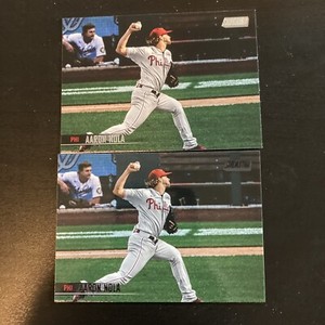 2021 Topps Stadium Club Black Foil #108 Aaron Nola Philadelphia Phillies (2) SP