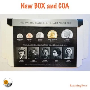 Juego de prueba de plata 2023 - caja de repuesto y cambio de certificado de autenticidad ordenado por el congreso - ¡sin monedas! - Imagen 1 de 6