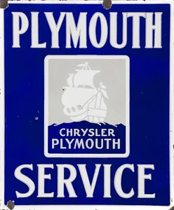 "PLYMOUTH SERVICE" ADVERTISING METAL SIGN - Picture 1 of 1