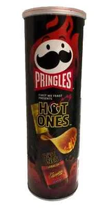 NEW PRINGLES HOT ONES BARBACOA FLAVOR POTATO CRISPS CHIPS 5.5 OZ (158g) CAN BUY - Picture 1 of 3