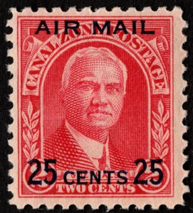 Canal Zone Stamp Scott # C3 Mint LH 25 Cents on 2 Cents Surcharged Airmail Issue - Picture 1 of 1