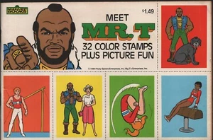 Meet Mr. T Stamps Plus Picture Fun Book - 1984 - Marvel Books - Unused - Picture 1 of 2