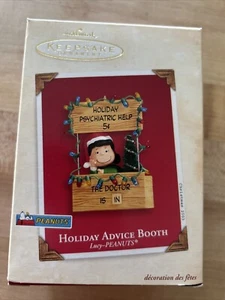 Hallmark Keepsake Christmas Ornament Holiday Advice Booth Lucy NIB 2003 - Picture 1 of 1