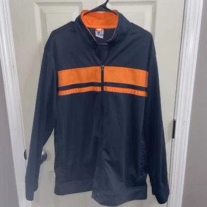 Vintage Starter Mens Jacket XL 46-48 Gray Orange Stripes - Picture 1 of 6