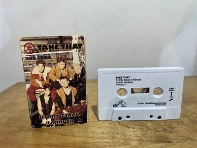 Take That ‎– It Only Takes A Minute RCA Audio Tape Cassette Single Slipcase RARE - Image 1 of 4