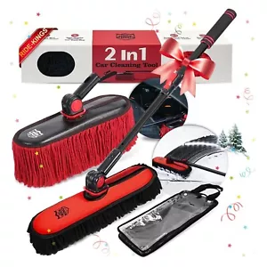 2In1|2MOPS(Car Wash Brush Mop*1 & Car Duster Mop*1) with 1 Long Handle|Microf... - Picture 1 of 9
