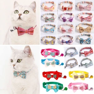 Pet Bow Tie Collar Cute Bow Tie Bell Kitten Puppy Adjustable Dog Ca~ / - Bild 1 von 20