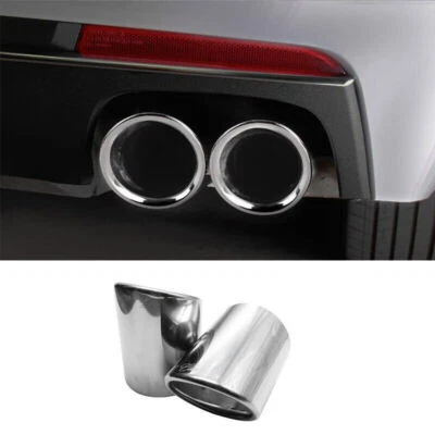 Tubulação de escape traseira externa de carro cromado aço inoxidável para Cadillac CT6 2016-2021 2 peças - Imagem 1 de 4