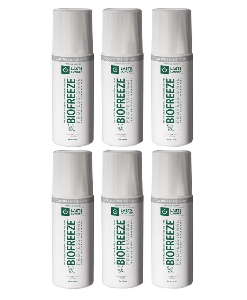 Biofreeze Professional Roll-On Fast-Acting Pain Relief 3oz 6pk EXP 12/27 - Image 1 of 1
