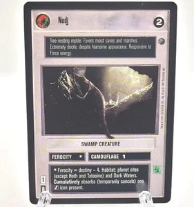 Star Wars CCG Dagobah BB Black Border LS Light Side Nudj Swamp Creature - Picture 1 of 1
