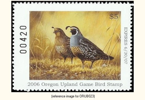 D2K Oregon Upland Bird 2006-7 $5 - Image 1 of 1