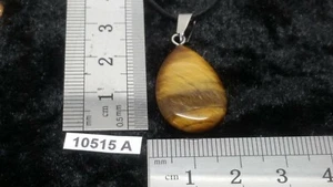 Pendentif "goutte" en OEIL DE TIGRE + cordon reglable mineraux reiki collier - Picture 1 of 2