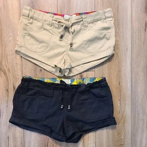 dream out loud by selena gomez shorts tan/ black  size XL (lot of 2) free ship - Picture 1 of 12