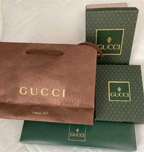 GUCCI Box Watch Green Empty Box Only Wristwatch Authentic With Brown Bag Used - Picture 1 of 10