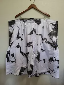Champion Big and Tall Tie Dyed Shorts Pockets Size 6XL White/ Black NWT - Picture 1 of 9