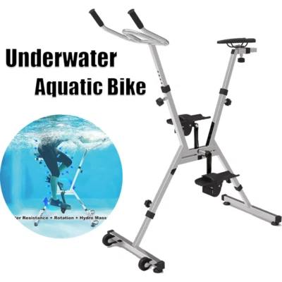 Bicicleta acuática de acero inoxidable piscina submarina bicicleta equipo de fitness Foto 1 de 4