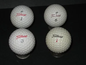 4 TITLEIST Golf Ball VINTAGE DT Acushnet Surlyn Autograph Golfball Golfing - Picture 1 of 2