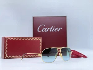 Occhiali Vintage Cartier Tank 62/14 Sunglasses Brille Lunettes Sonnenbrille - Foto 1 di 9