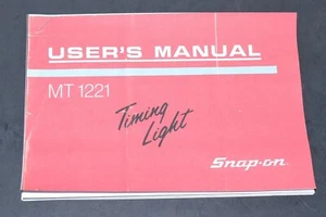 Snap-On MT1221 Inductive Pick Up Timing Light Instruction Manual Only - Picture 1 of 3