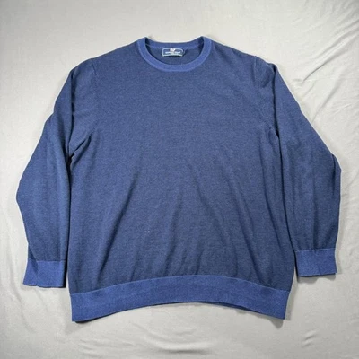 Vineyard Vines Sweater Mens XL Blue Crewneck Cotton Wool Blend Knit Pullover - Image 1 of 4