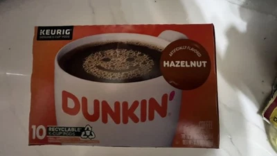 Dunkin' Hazelnut Flavored Medium Roast Coffee K-Cup Pods 10 Pk 0.37 Oz - Image 1 of 4