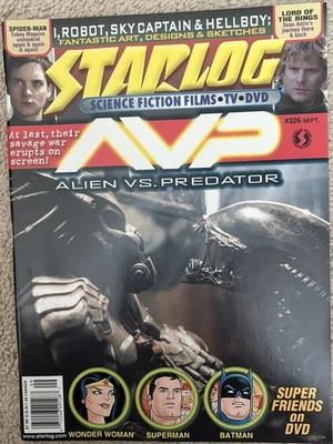 Starlog Magazine #326 Sept 2004 Alien vs Predator AVP Sci-Fi Films TV DVD - Image 1 of 2