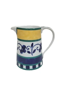 Firenze By Mikasa Creamer Blue Flowers Green Trim Band SL 110 Portugal - Bild 1 von 6