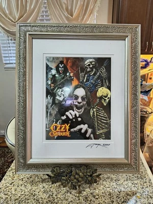 Ozzy Osbourne Man Cave Art Print in a Antique Silver Wall Frame 11X14 - Image 1 of 4
