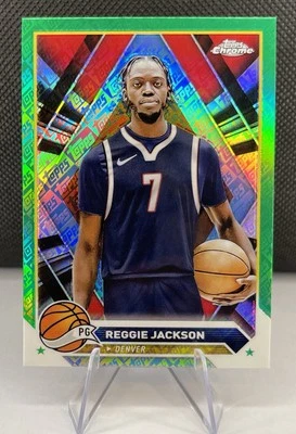 Reggie Jackson - 2024 Topps Chrome Basketball Green Topps Refractor #168 - Image 1 of 3