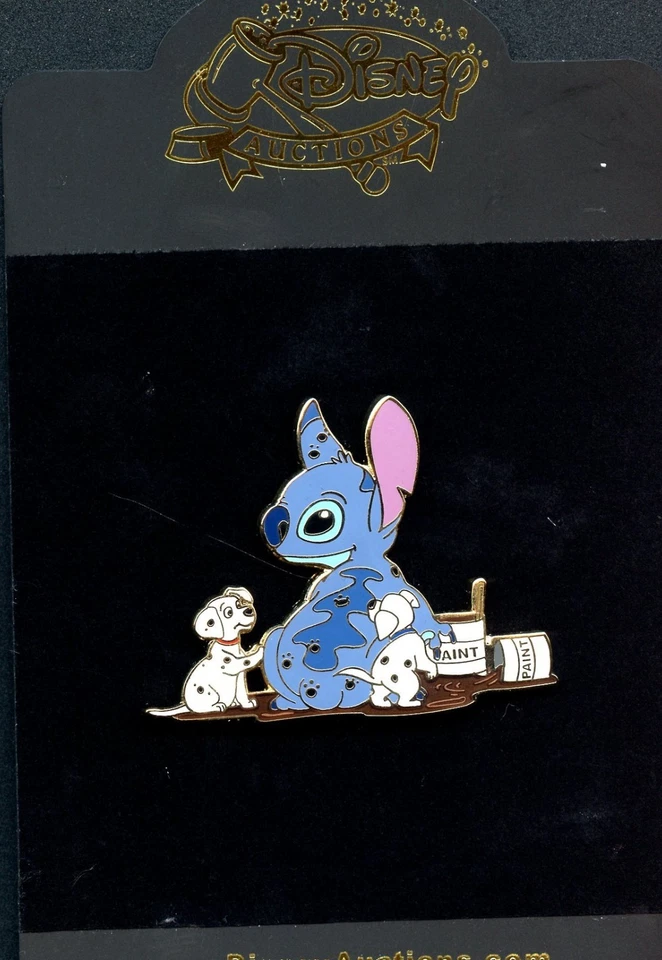 DA Disney Auctions - Dogs with Stitch - Dalmatians Invasion Jumbo LE 100 Pin - Image 1 of 1