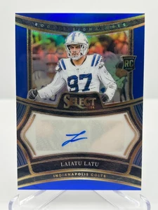 2024 PANINI SELECT LAIATU LATU RC 089/149 BLUE PRIZM ROOKIE SIGNATURES COLTS - Bild 1 von 2