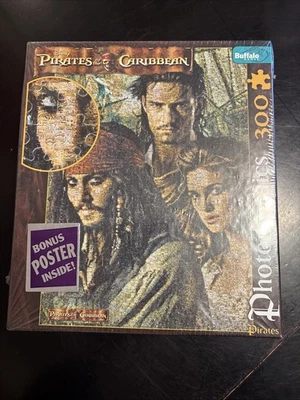 Puzzle Piratas del Caribe 300 PC Jack Sparrow Fotomosaico SELLADO con póster Foto 1 de 3