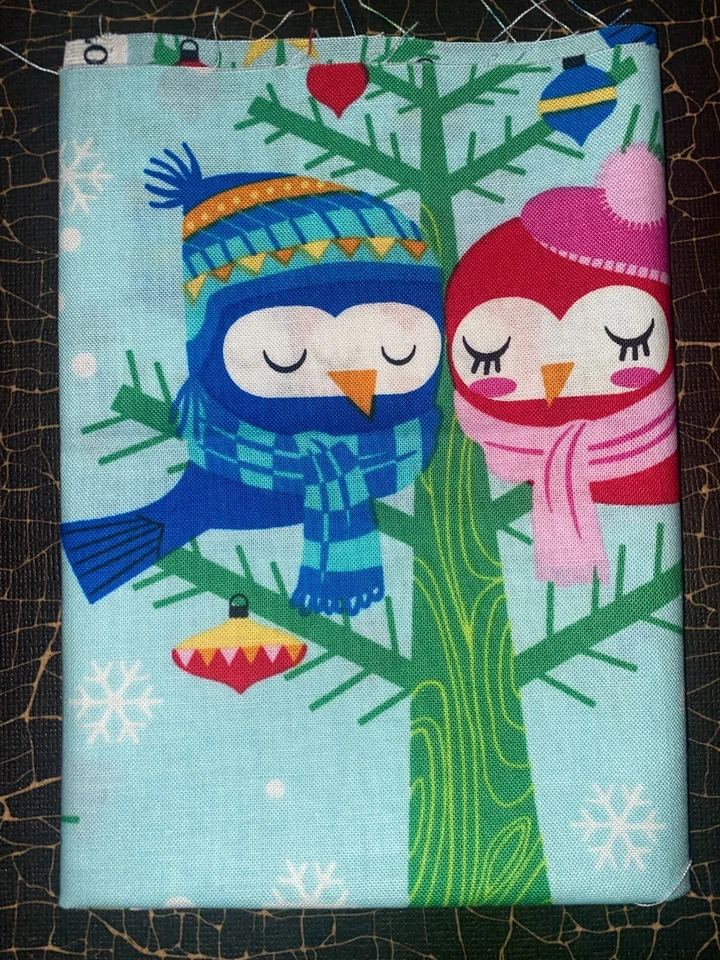 SUCATA CORTE sobras 9"X21" tecido NATAL 100% algodão (7,5) AMOR PASSARINHOS - Imagem 1 de 2