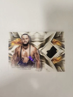 WWE Bo Dallas 2019 Topps Undisputed Gold Autograph Shirt Relic  /10  Uncle Howdy - Image 1 of 3