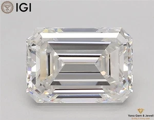 3.00 Carat CVD Lab Grown DIAMOND Emerald Cut VS1 Clarity E Color IGI Certificate - Picture 1 of 9
