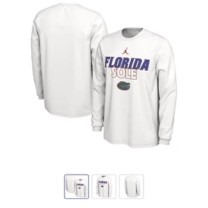Camisa Air Jordan Florida Gators Para Hombre M Blanca LS Dri-Fit Jumpman Manga Larga - Imagen 1 de 6