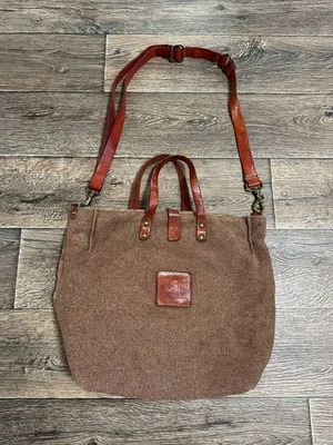 Bolso Campomaggi Teodorano Lona Cuero Marrón Hecho en Italia Foto 1 de 4