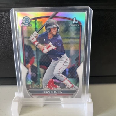 2023 Bowman Chrome Prospects Refractor #BCP-105 Juan Chacon Red Sox /499 - Image 1 of 2