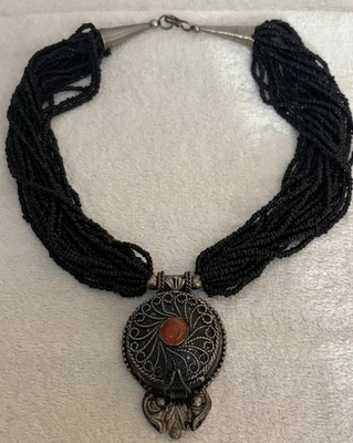 PLATA ESTERLINA VICTORIANA CORNELIA? COLLAR DE CUENTAS FILIGRANA CAJA TABACO/PÍLDORAS 1800s Foto 1 de 4