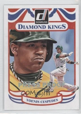2014 Panini Donruss Diamond Kings Press Proof Silver /199 Yoenis Cespedes #230 - Image 1 of 2