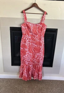 J. Crew Collection Crepe Maxi Dress 10 Flare Hem Classic Paisley sleeveless NWT - Picture 1 of 13