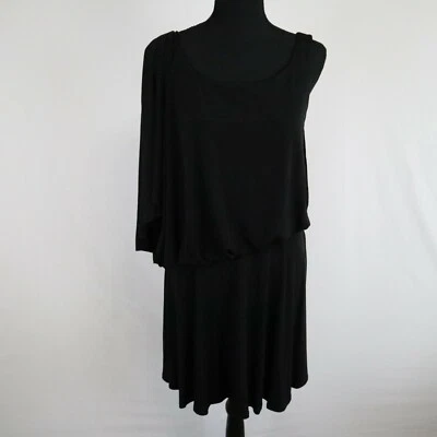 Jessica Simpson Dress Womens 10 Blouson Midi Formal Party Black One Shoulder NWT Foto 1 de 4
