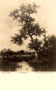 Postcard RPPC Copy of Jules Dupre' The Old Oak Metropolitan Museum of Art - Picture 1 of 2
