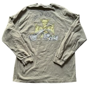 Vintage Y2K 90’s Pacific Choppers Long Sleeve T-Shirt Iron Cross Green XL - Bild 1 von 6