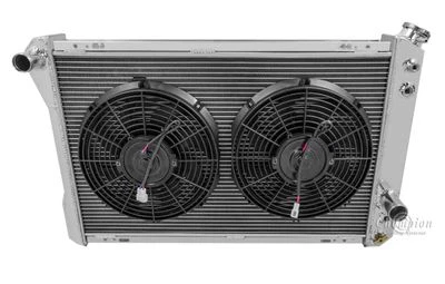 1982-1992 Pontiac Firebird All Aluminum 3 Row KR Champion Radiator Fan Combo - Image 1 of 4