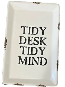 Pier 1 Tidy Desk Tidy Mind Piatto da Scrivania in Ceramica - Foto 1 di 4